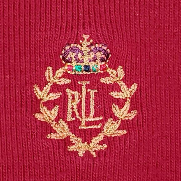 Polo Ralph Lauren LRL Sweater Pullover Henley Women’s Size Large L Red - Picture 5 of 7